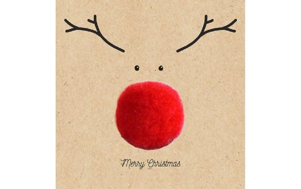 Braun + Company Weihnachtsservietten Big Red Nose 17 cm x 17 cm, 20 Stück