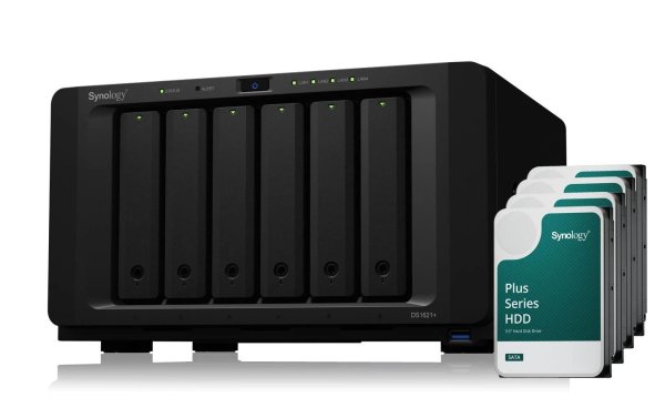 Synology NAS DiskStation DS1621+ 6-bay Synology Plus HDD 36 TB