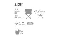 High Peak Campingstuhl Folding chair Alicante, Blau/Dunkelgrau