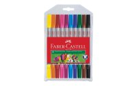 Faber-Castell Filzstift Set mit 10 Stück, farbig