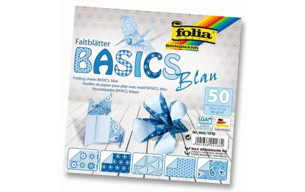 Folia Faltblätter Basics  Blau