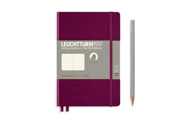 Leuchtturm Notizbuch Paperback Softcover B6, Dot, Weinrot