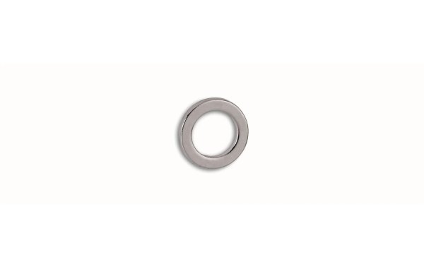 Maul Haftmagnet Neodym 10 x Ø 12 mm Ring Silber