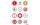 Herma Stickers Adventskalender-Zahlen Sticker Rot/Gold, 2 Blatt