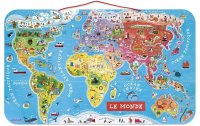 Janod Magnet-Puzzle Weltkarte: Le Monde 92-teilig -FR-