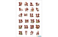 Herma Stickers Adventskalender-Zahlen Lebkuchen...