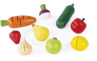 Janod Obst- und Gemüse-Set «Green Market» mit Zubehör im Kasten
