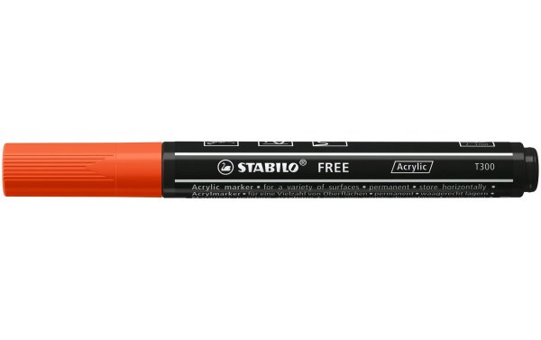 STABILO Acrylmarker Free Acrylic T300 Hellrot
