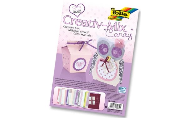 Folia Bastelpapier Creativ-Mix Candy Mehrfarbig