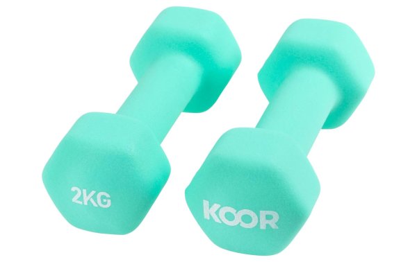 KOOR Kurzhantel-Set 2 kg, Mint