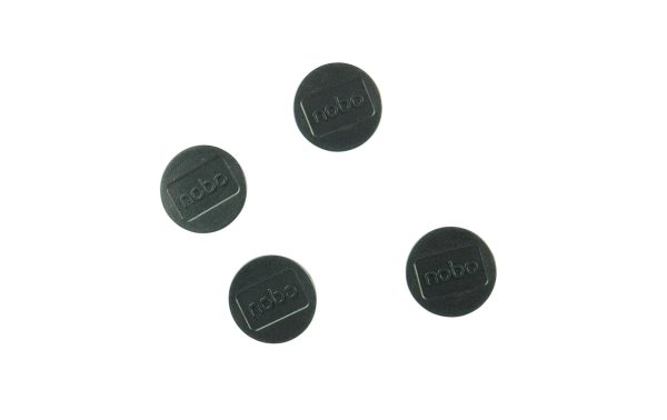 Nobo Haftmagnet Ø 3 cm 4 Stück, Schwarz