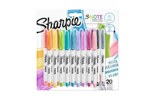 Sharpie Filzstift S-Note Creative 1-5 mm, 20 Stück