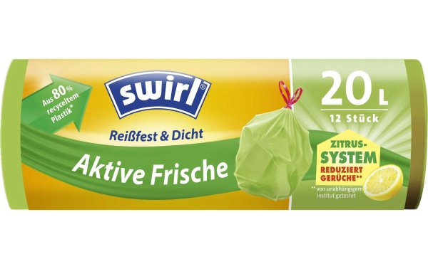 Swirl Müllbeutel Aktive Frische 20 l, 12 Stück