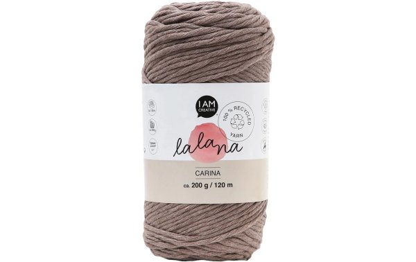 lalana Wolle Carina 200 g, Braun