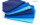MAKIAN Mulltuch 6-er Set 80 x 80 cm Blau uni