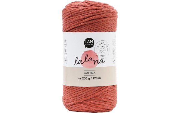 lalana Wolle Carina 200 g, Rostbraun