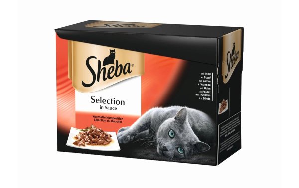 Sheba Nassfutter Selection in Sauce Herzhafte Komposition, 12 Stk.