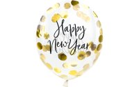 Partydeco Konfetti Luftballon Happy New Year Gold,...