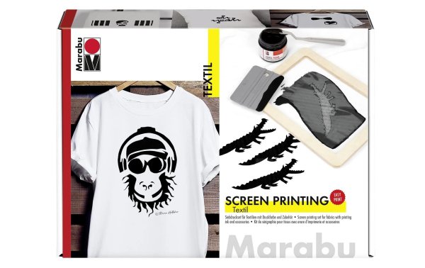 Marabu Textilfarbe Screen Printing Set Siebdruck