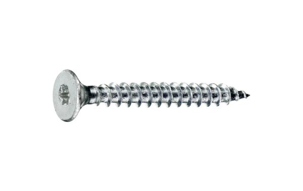 Krafter Spanplattenschrauben Senkkopf 4 x 20 mm Stahl, 24 Stück