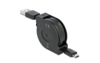 Delock USB 2.0-Kabel aufrollbar USB A - Micro-USB B 1 m