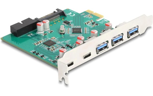 Delock PCI-Express-Karte 3x USB-A 3.0 / 2x USB-C 3.0