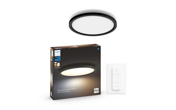 Philips Hue Panelleuchte White Ambiance Aurelle, Ø 39.5 cm, Schwarz