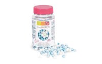 ScrapCooking Zuckerdekore Perlen weiss / blau 55 g