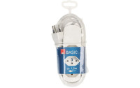 Max Hauri Steckdosenleiste Basic-Line 3x T13 Weiss, 5er Pack