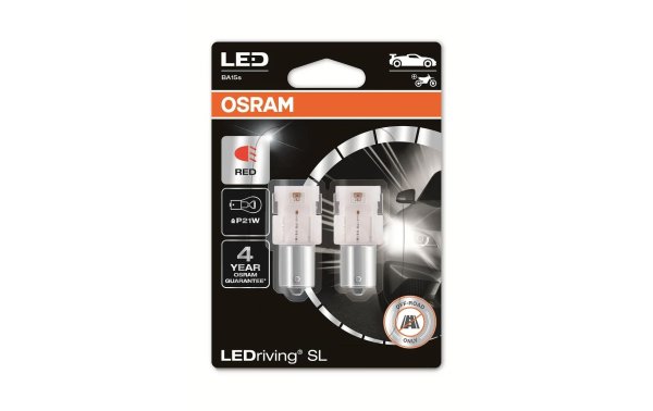 OSRAM LEDriving SL P21W BA15s Red Motorrad/PKW