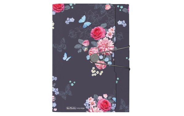 Herlitz Fächermappe A4 Ladylike Flowers Rosa/Schwarz