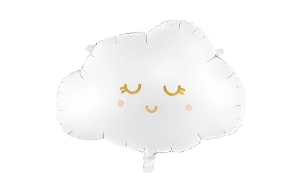 Partydeco Folienballon Wolke 51 x 35.5 cm, Weiss