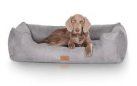 Knuffelwuff Hunde-Bett Dreamline Velour, M-L, 85 x 63 cm, Grau