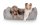 Knuffelwuff Hunde-Bett Dreamline Velour, M-L, 85 x 63 cm, Grau