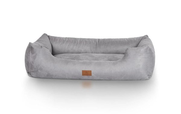 Knuffelwuff Hunde-Bett Dreamline Velour XL, 105 x 75 cm, Grau