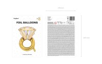 Partydeco Folienballon Ring 60 x 95 cm, Gold