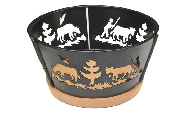 Heidi Cheese Line Fondue-Brotkorb Alpes Ø 20 cm Braun/Schwarz