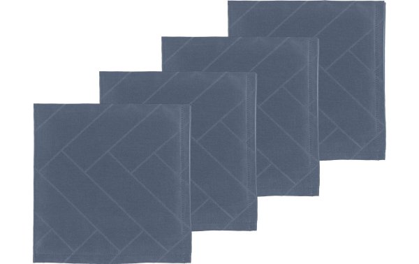 Södahl Stoffserviette Tiles 45 cm x 45 cm, 4 Stück, Blau