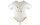 Partydeco Folienballon Baby romper Gold/Weiss