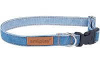 amiplay Halsband Denim, Hellblau