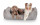Knuffelwuff Hunde-Bett Dreamline Velour XXL, 120 x 85 cm, Grau