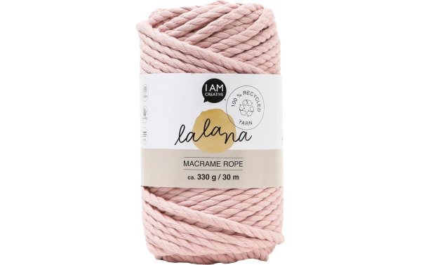 lalana Wolle Makramee Rope 5 mm, 330 g, Hellrosa