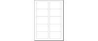 Sigel Visitenkarten-Etiketten mit runden Ecken, 40 Blatt, Weiss