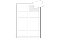 Sigel Visitenkarten-Etiketten 8.5 x 5.5 cm, 40 Blatt, 225 g, Weiss