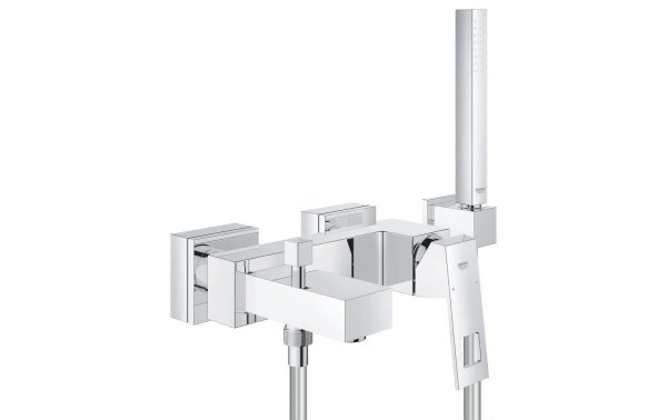 GROHE Badewannenarmatur Eurocube 1/2", Chrom, mit Handbrause