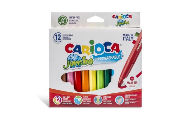 Carioca Jumbo Box 12 Stück, Mehrfarbig