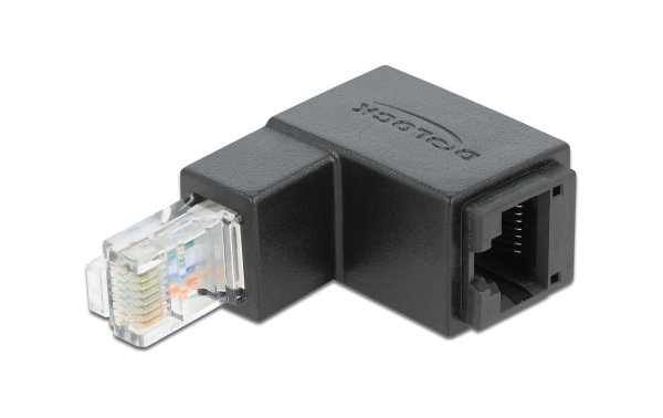 Delock Winkeladapter 90° RJ45 unten, Cat.6 UTP 1 Stück