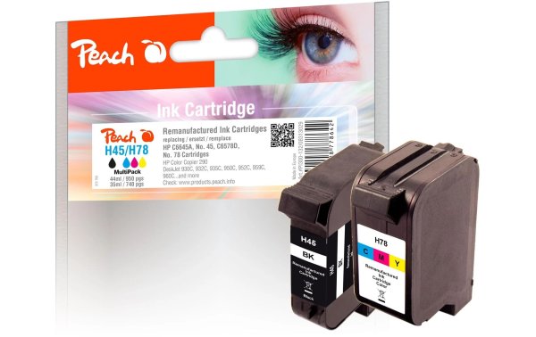 Peach Tintenset HP Nr. 45 (51645A) / HP Nr. 78 (C6578D) BK, Color
