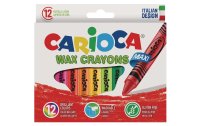 Carioca Wachsmalstifte Maxi Wax 12 Stück, Mehrfarbig
