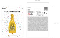 Partydeco Folienballon Bottle Gold